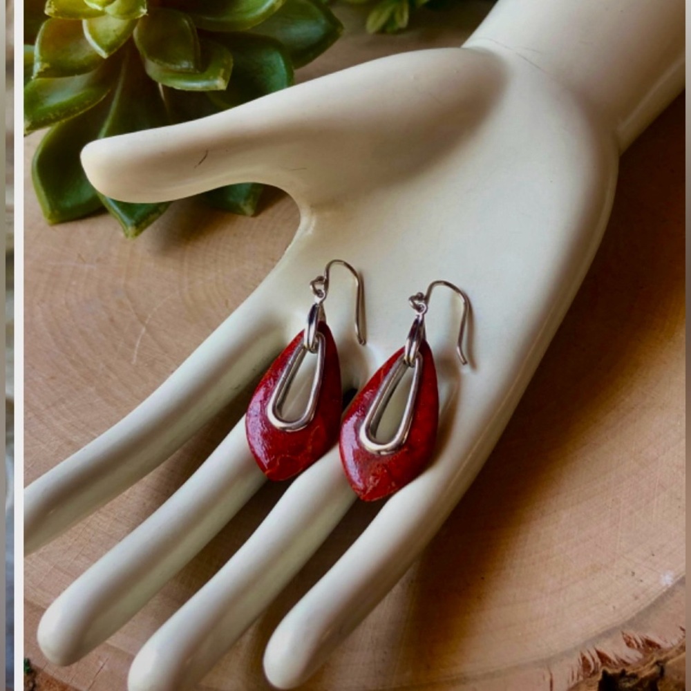 Silpada Red Coral Earrings